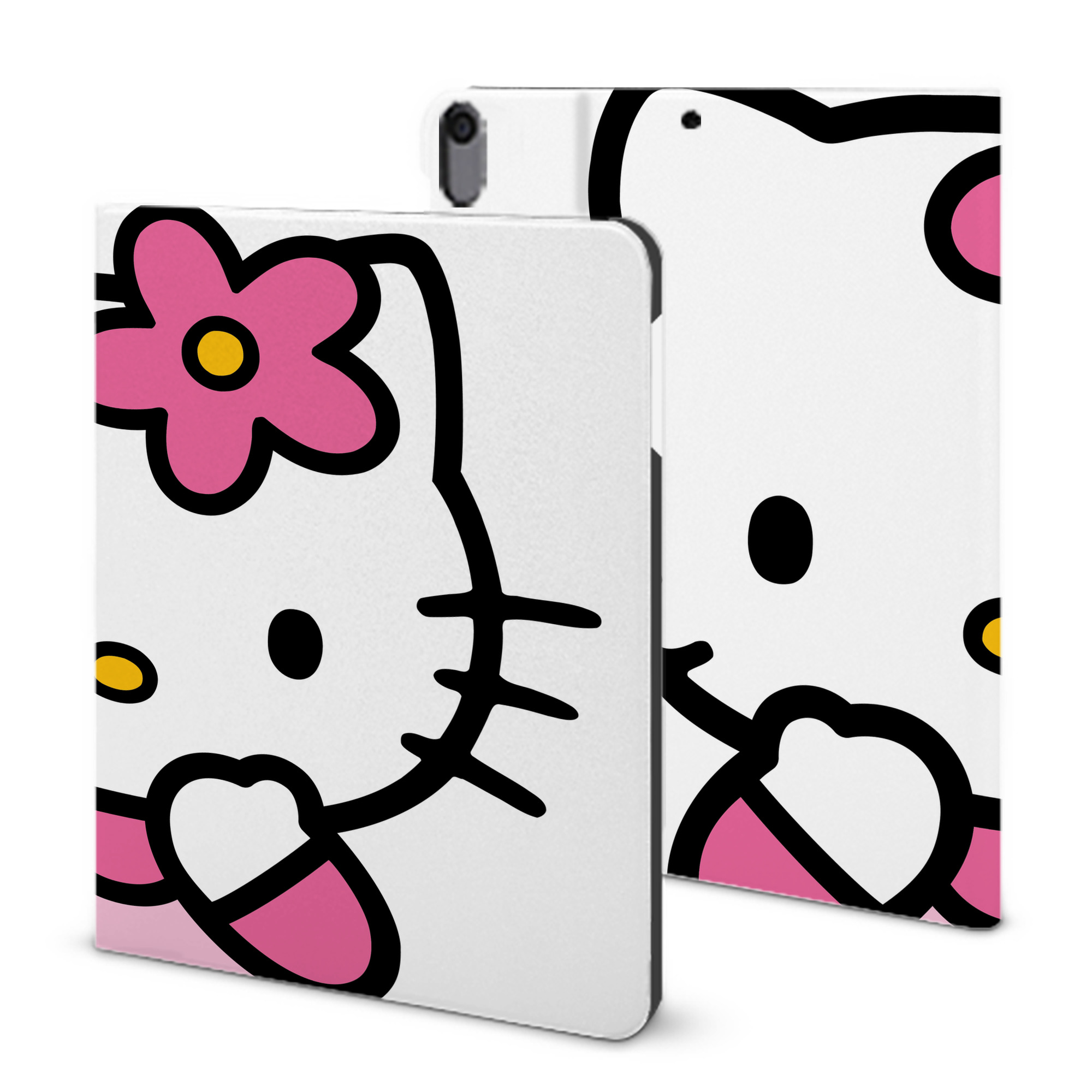 （画像用） Hello Kitty ハローキティ IPad ケース ブック型 PUレザー TPU 耐衝撃 軽量 薄型 ペン収納なし 全面保護 IPad 各モデル対応